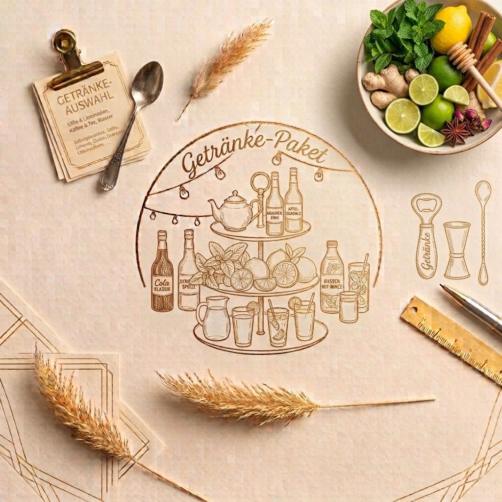 Getränkepaket mit Heiß- und Kaltgetränken zum Picknick